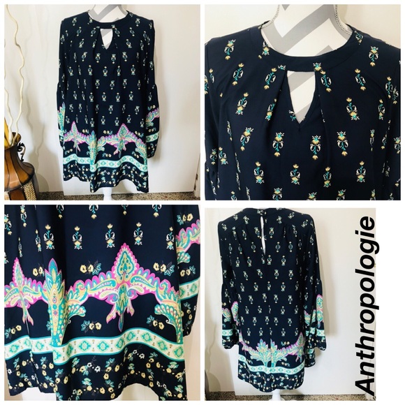 Poema for Anthropologie Floral Boho Tunic Dress S - Picture 8 of 8